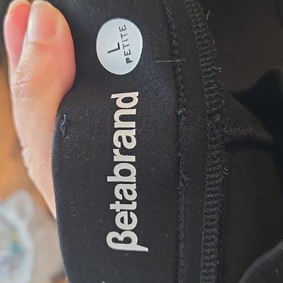 Betabrand-Classic Dress Pant Yoga Pant Bootcut in Black-Size Petite Large - Picture 10 of 17